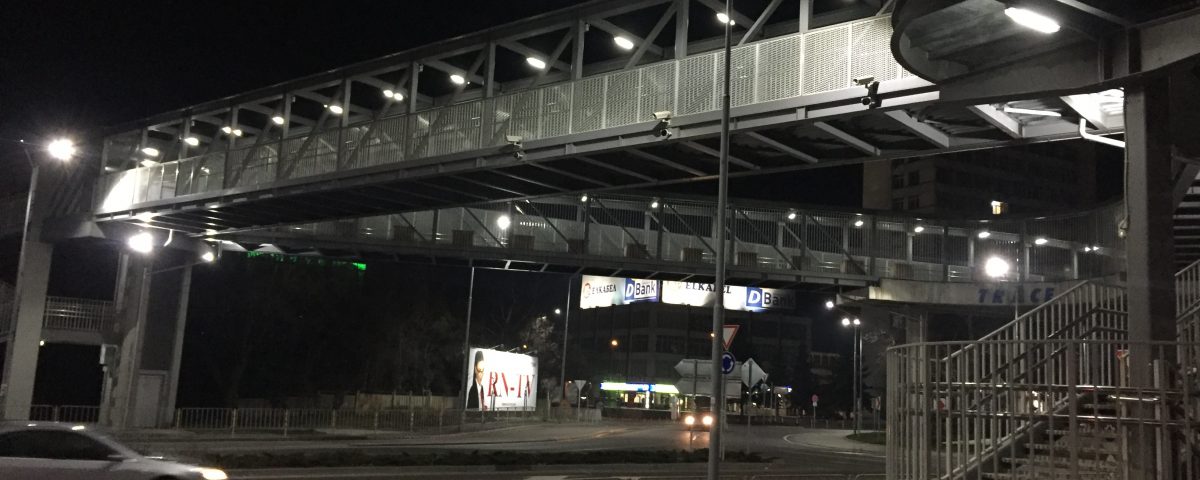 Pedestrian Overpass at a Roundabout in Burgas